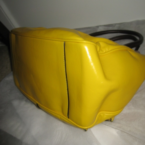 Céline Blossom Yellow/Beige/Brown Leather Satchel - Picture 6 of 8